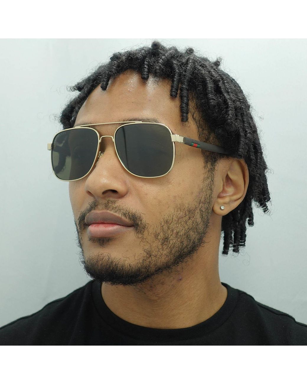 Gucci Brown Aviator Sunglasses for men