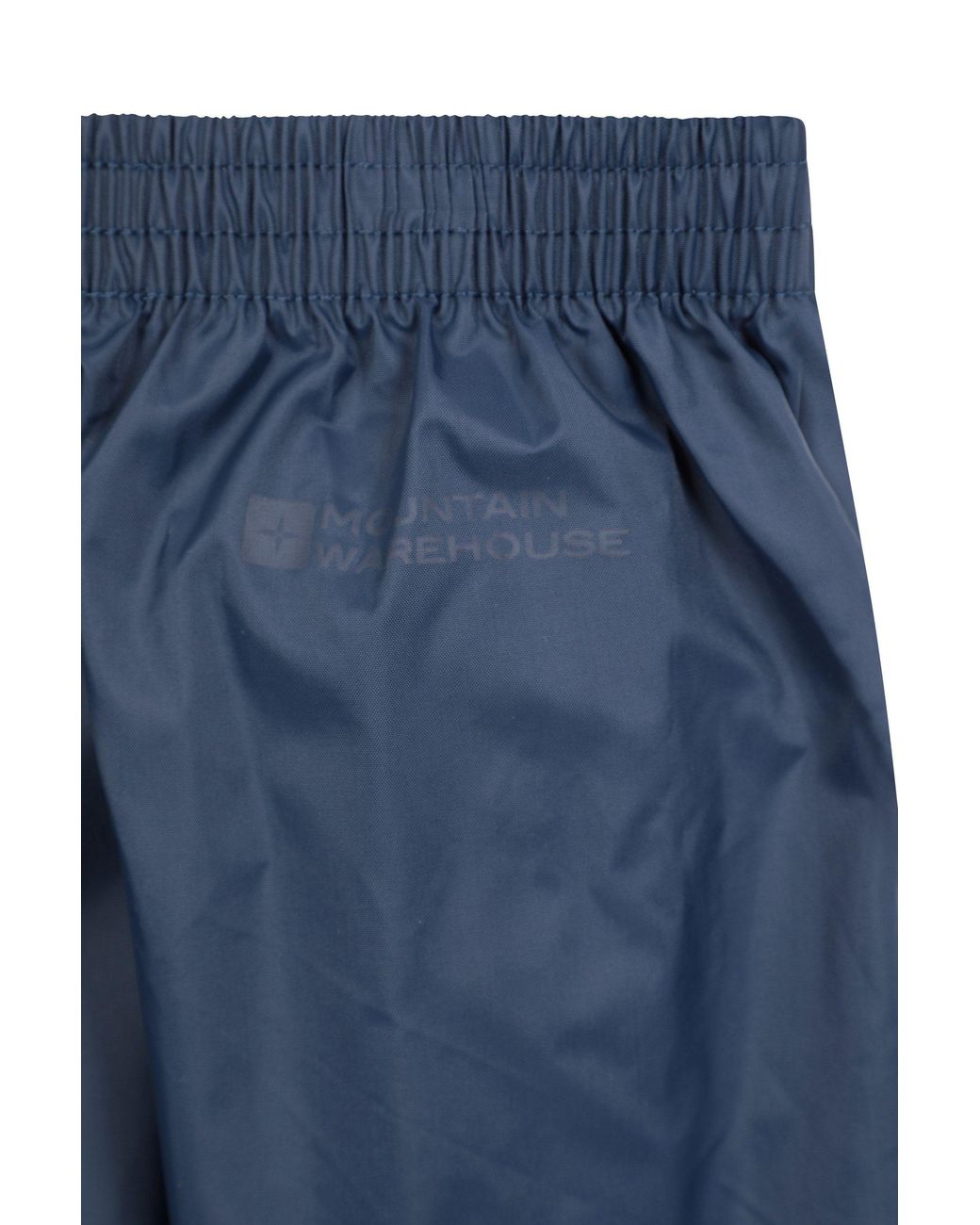 Mountain Warehouse Blue 'Pakka' Waterproof Hook & Loop Ankle Openings Everyday Over Trousers