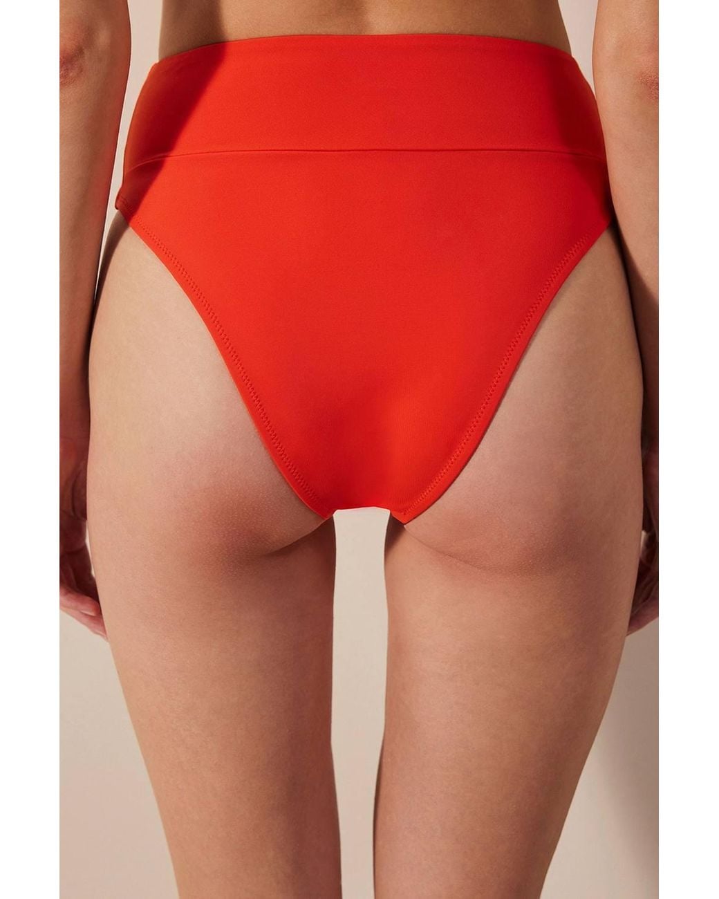 Penti Red Basic Super High Leg Bikini Bottom