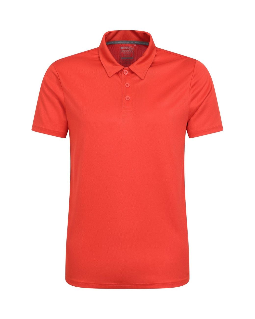 Mountain Warehouse Red 'Endurance' Isocool Uv Protection Quick Dry Breathable Polo Top for men