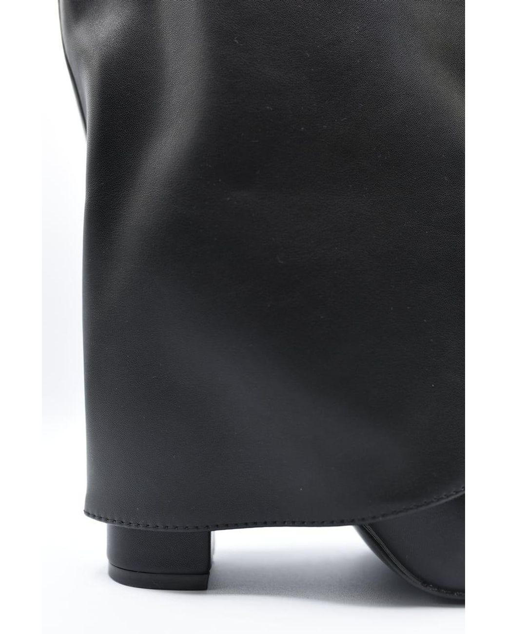 IKRUSH Gray Taylah Pointed Toe Fold-Over Knee High Boots With Block Heel