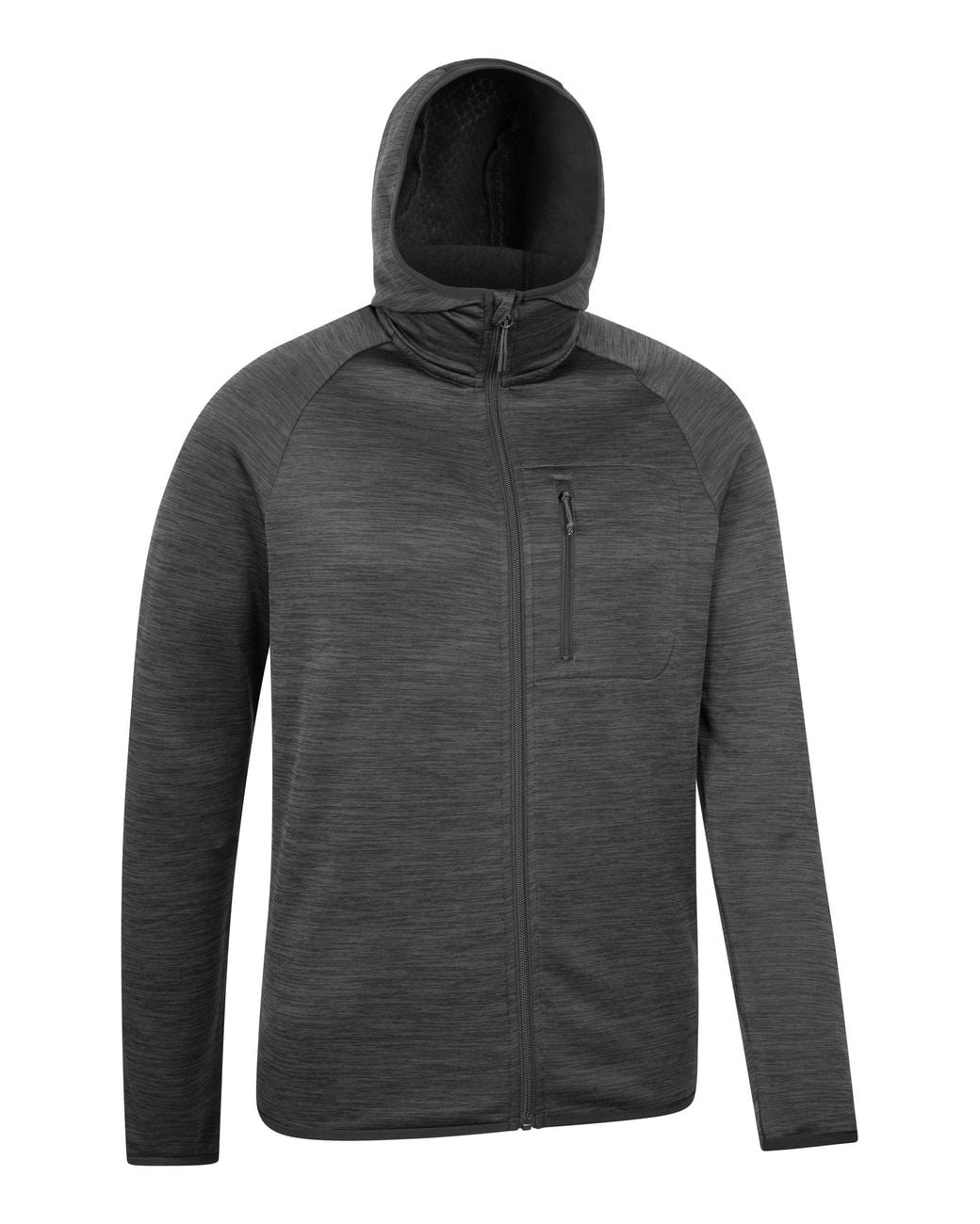 Mountain Warehouse Gray 'Marker' Lightweight Moisture Wicking Elasticated Cuffs Active Hoodie for men