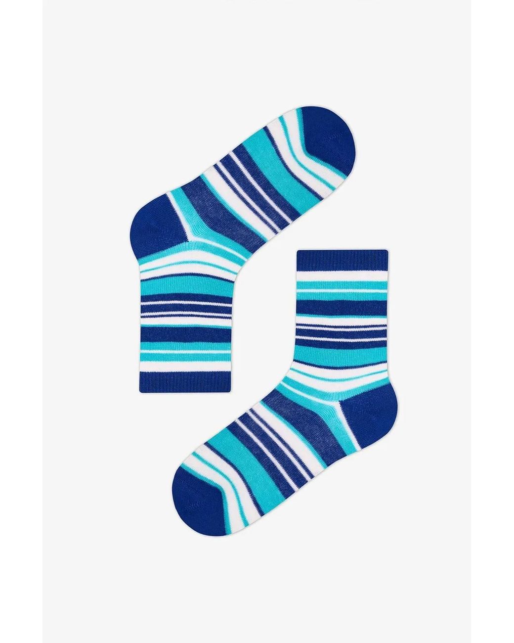 Penti Blue Lovers Striped 3-Pair Crew Socks for men