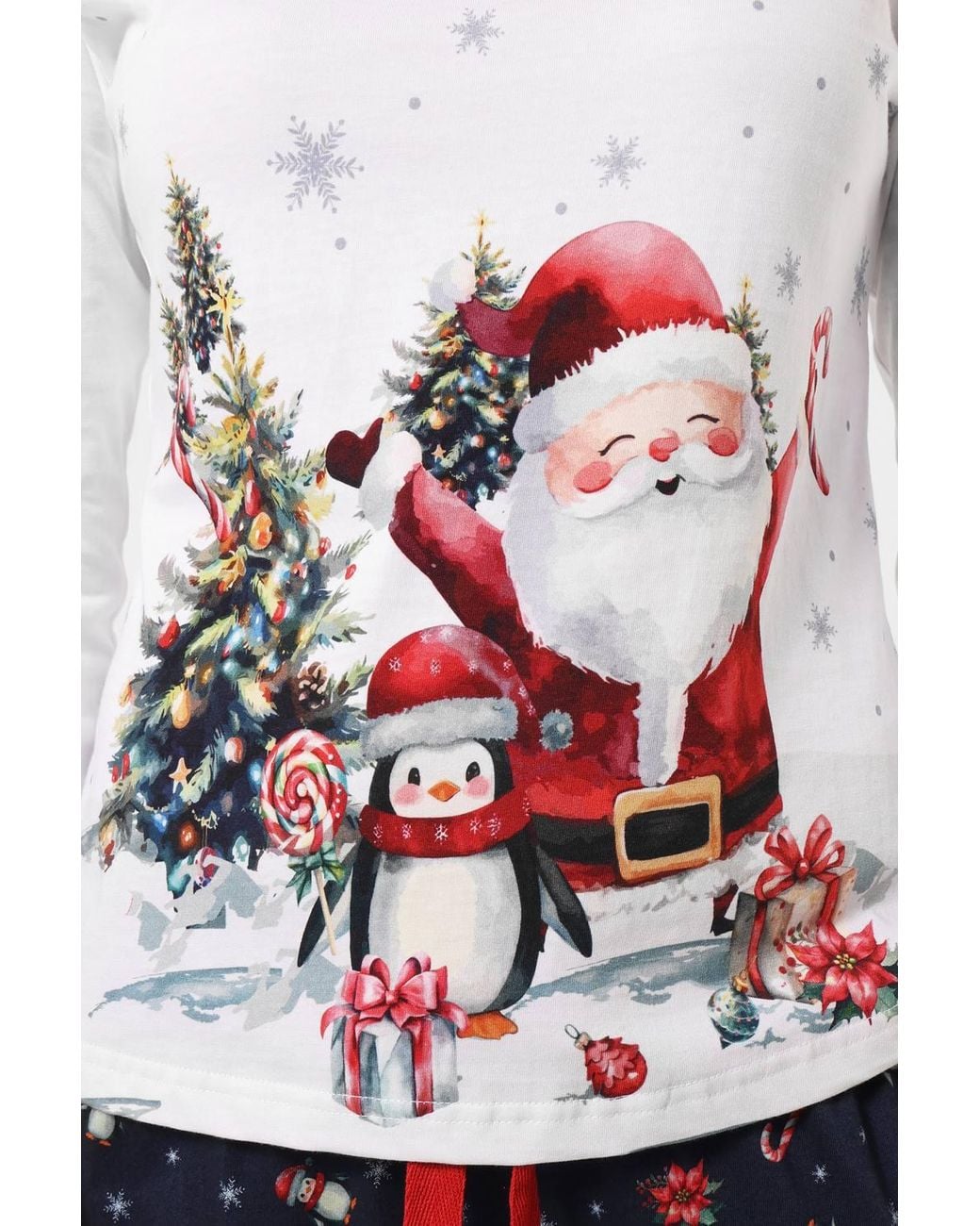 Joe Browns Blue Jolly Santa Jersey Pyjama Set