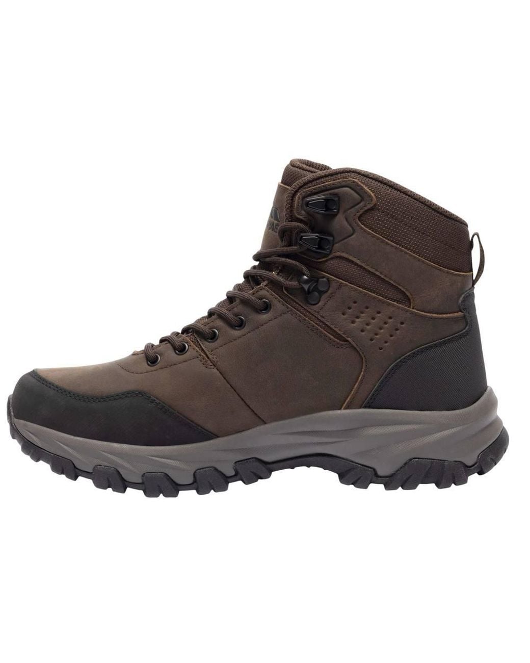 Trespass Brown Stride Leather Walking Boots for men
