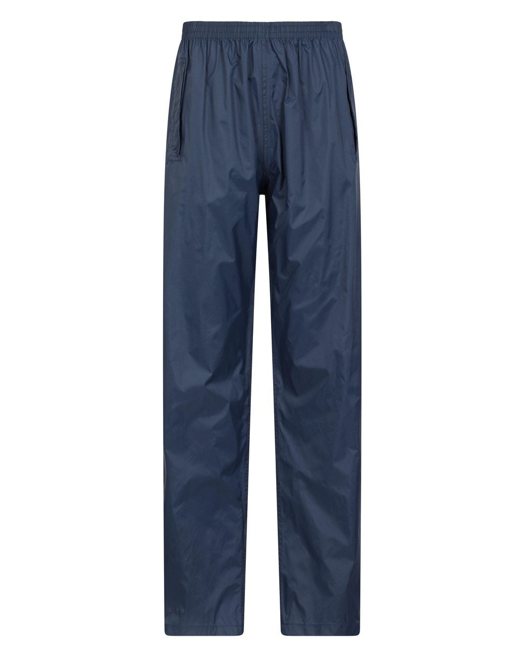 Mountain Warehouse Blue 'Pakka' Waterproof Hook & Loop Ankle Openings Everyday Over Trousers