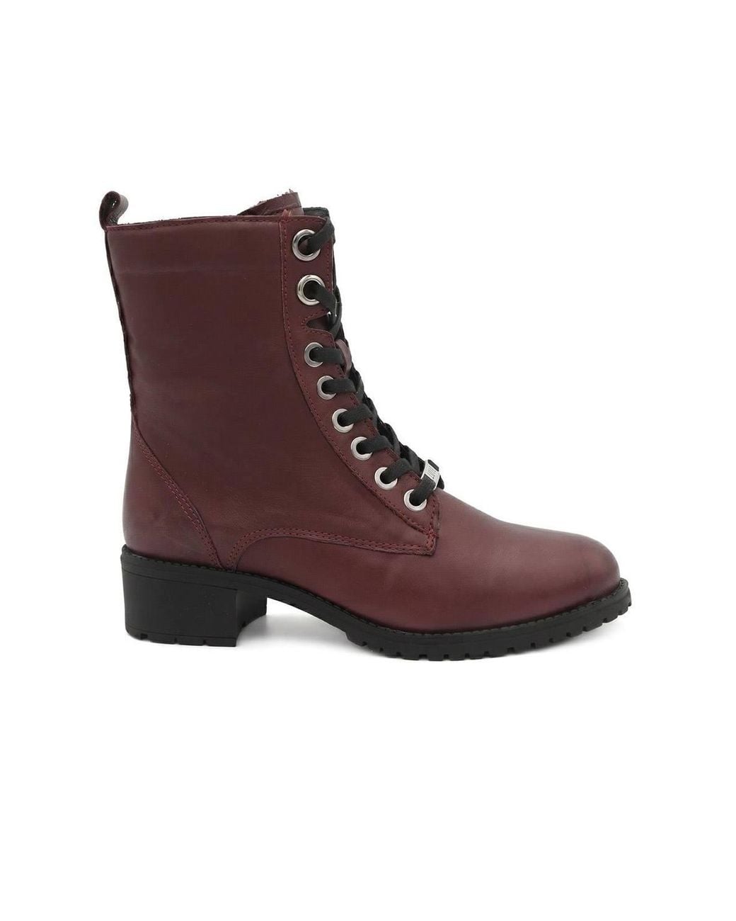 Jones Bootmaker Brown Maura Leather Block Heel Boots