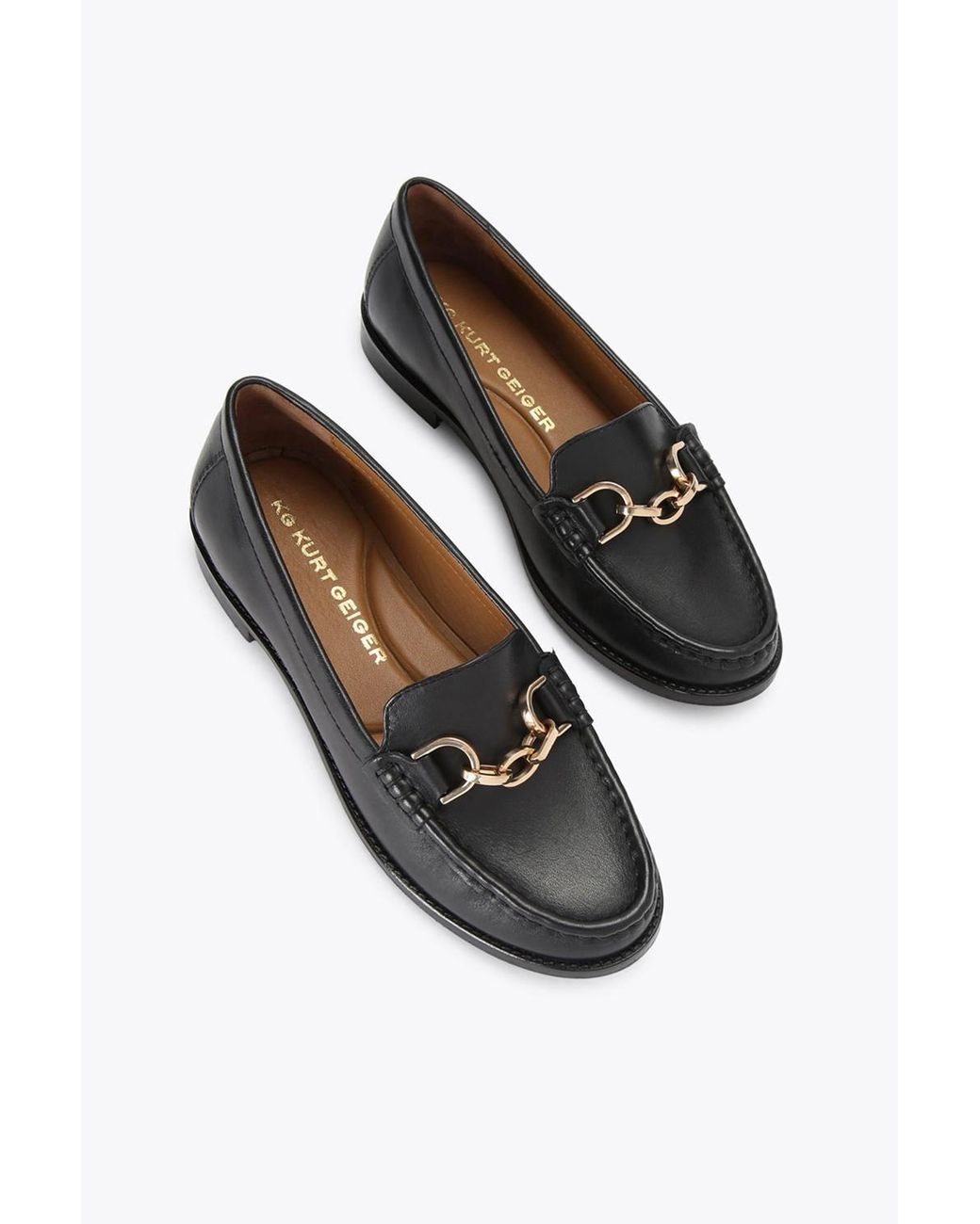 KG by Kurt Geiger Black 'Marnie' Leather Flats