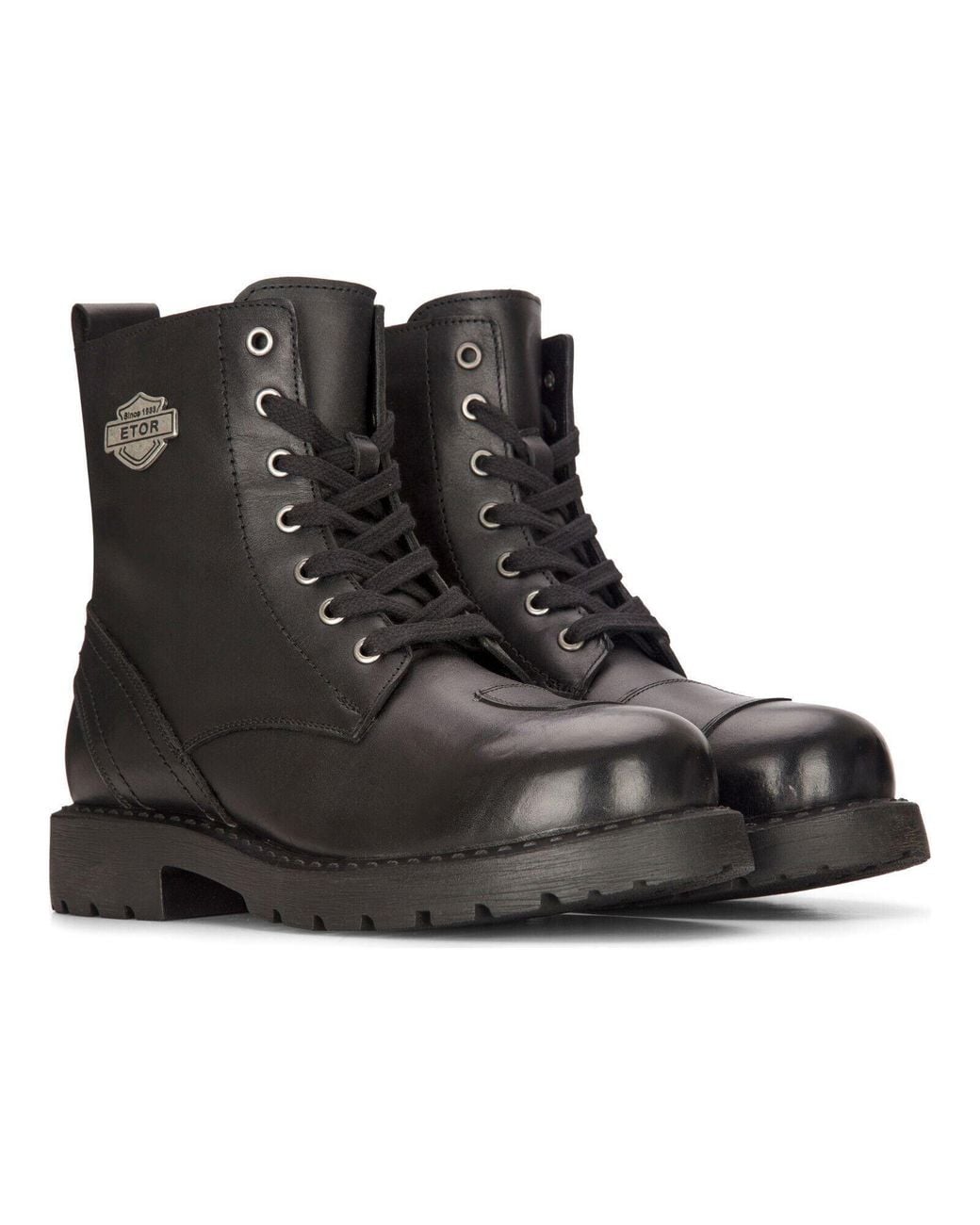 Infinity Leather Brown Leather Military Boots Combat Biker Motorcycle Punk Western Boot for men