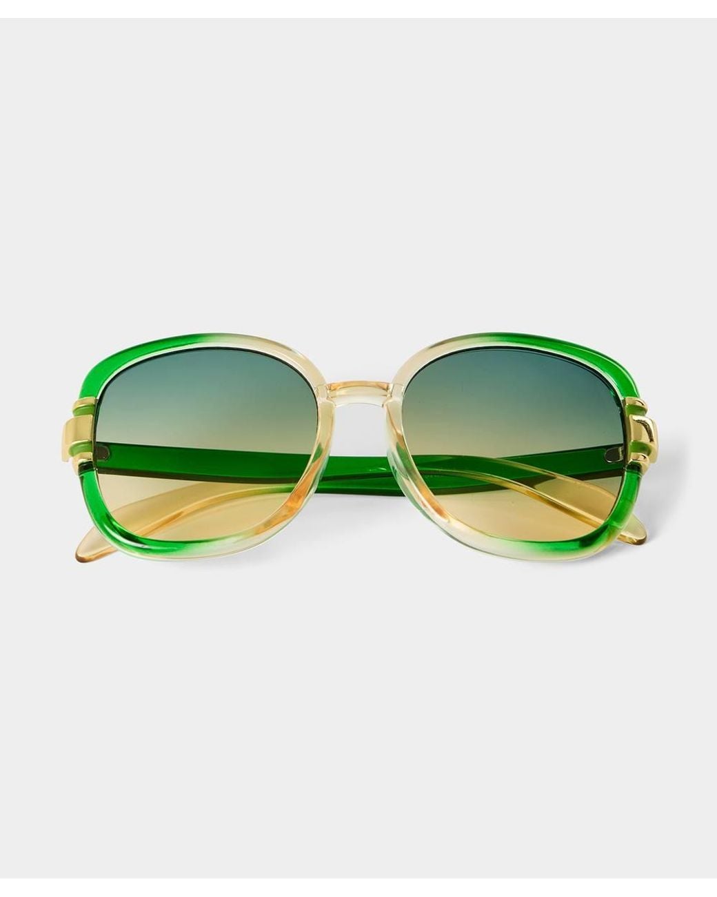 Joe Browns Green Oversized Retro Sunglasses