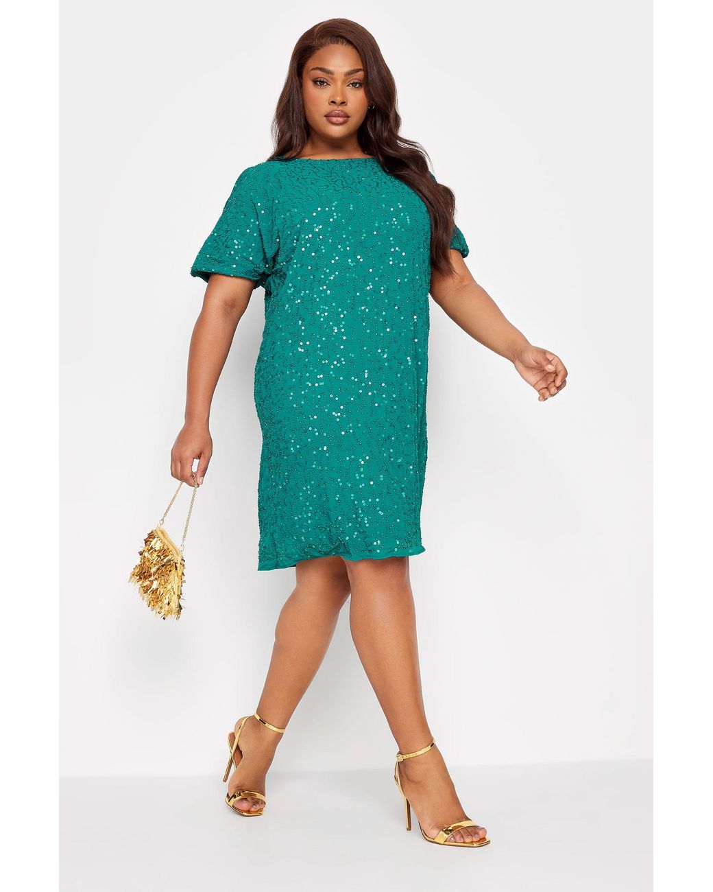 Yours Blue Embellished Shift Dress