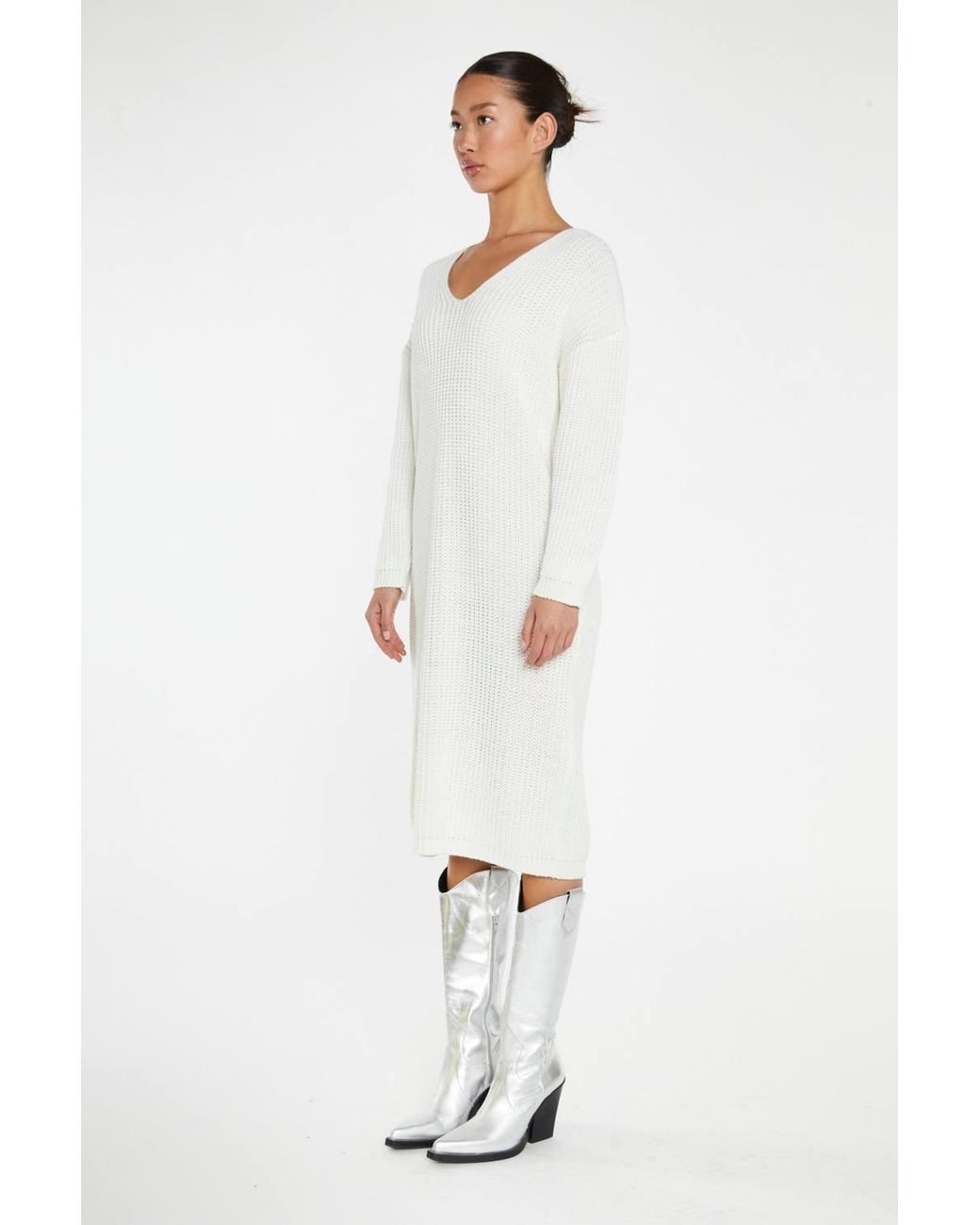 Shnoo White Jumper Midi-Dress