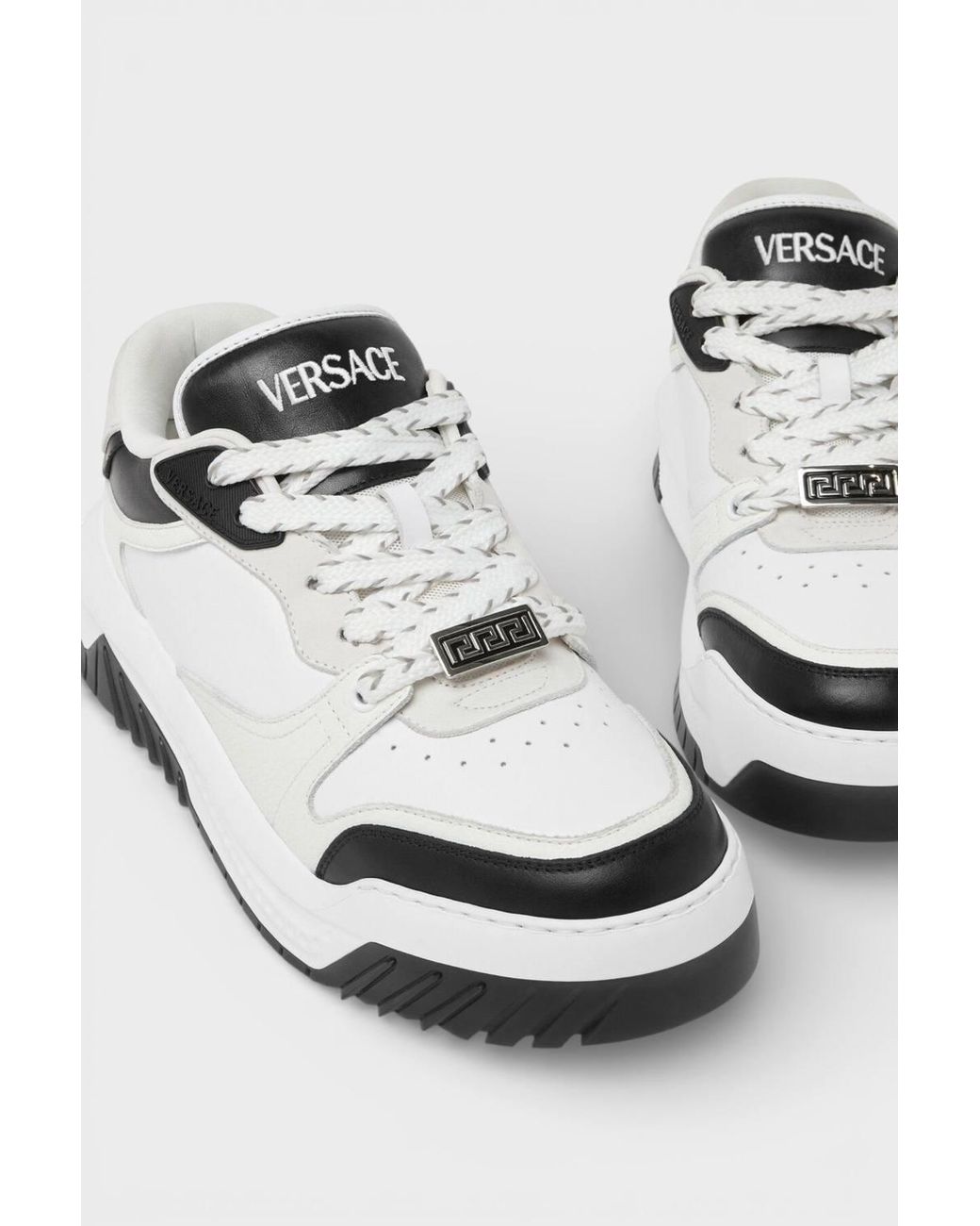 Versace White Greca Odissea Sneaker Palladium for men