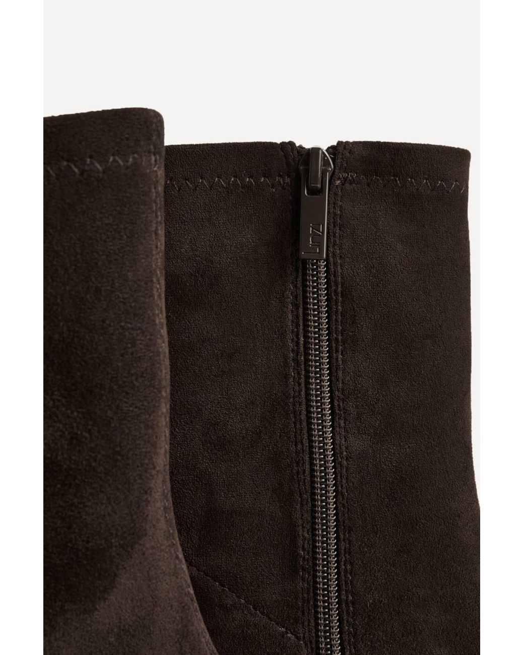 Linzi Black District Faux Suede Ankle Boots