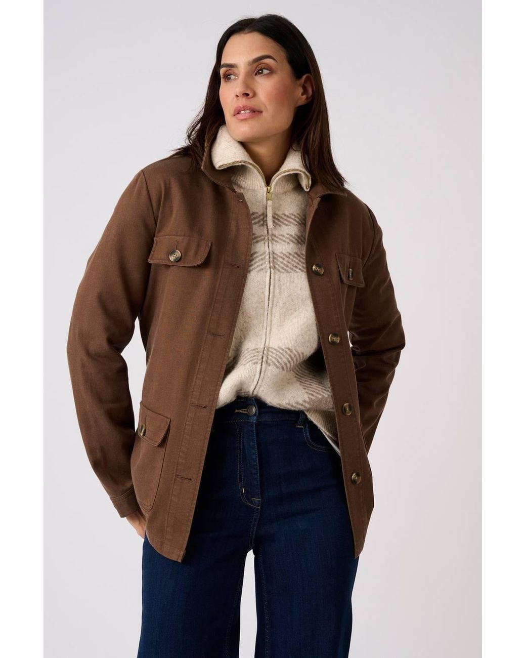 DAMART Blue Safari Style Jacket