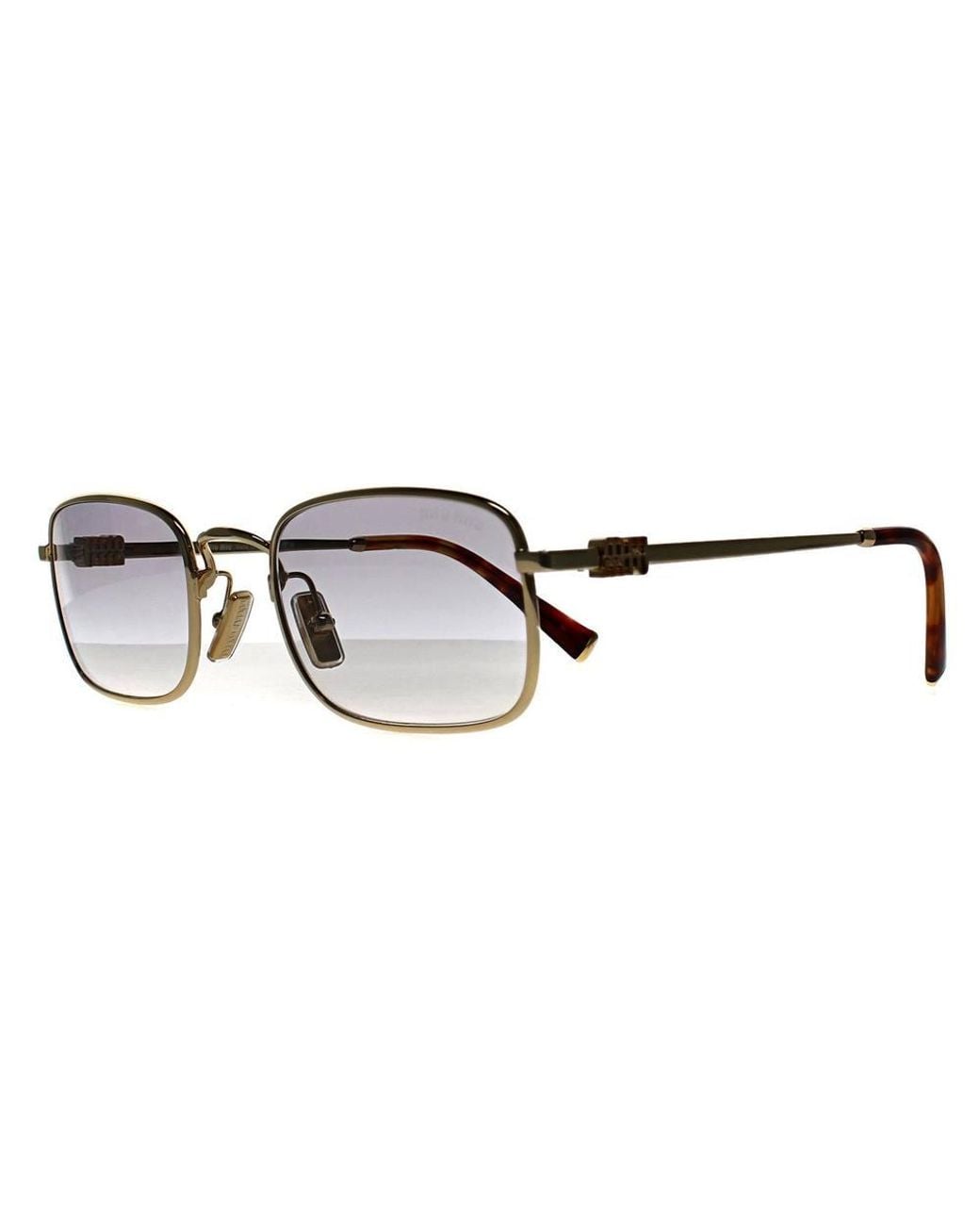 Miu Miu Brown Rectangle Dark To Clear Gradient Mu53As