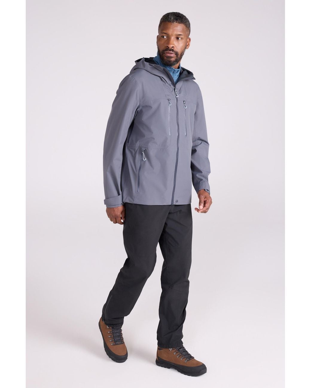 Mountain Warehouse Purple 'Kailash' Waterproof Taped Seams Pfc Free Ultra 2.5 Layer Jacket for men