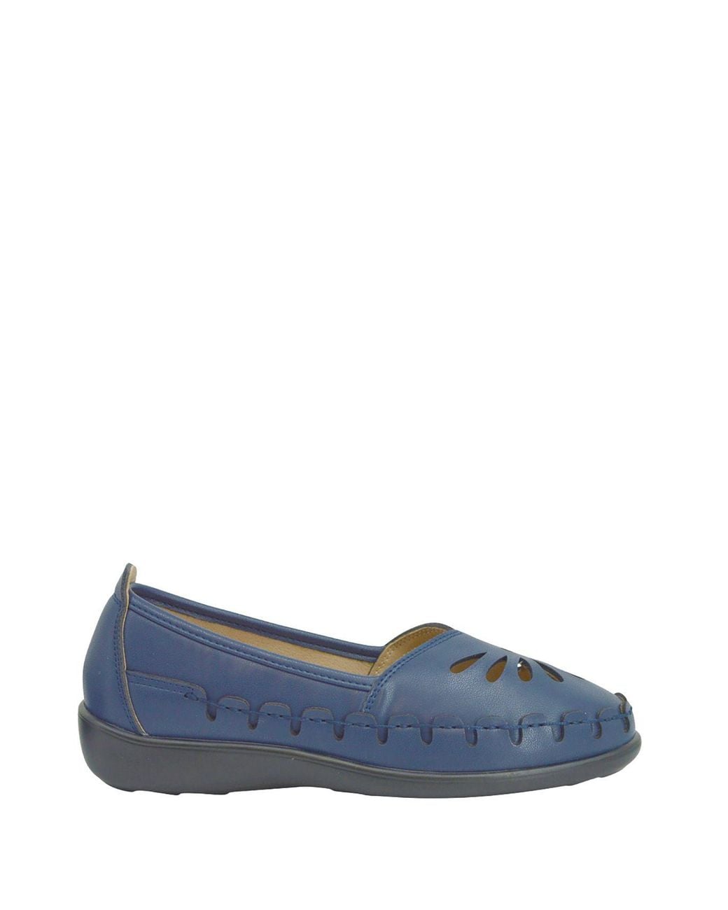 Chums Blue Wide Fit Slip On Cut Out Shoe