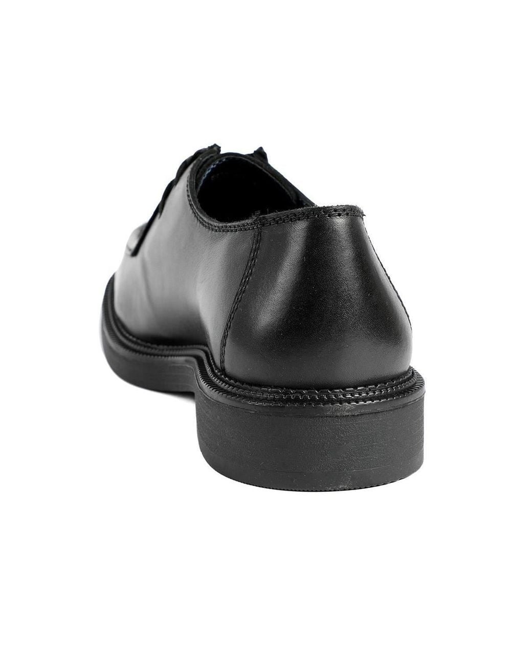 Jones Bootmaker Black Karson Stitched Upper Smart Leather Shoes for men