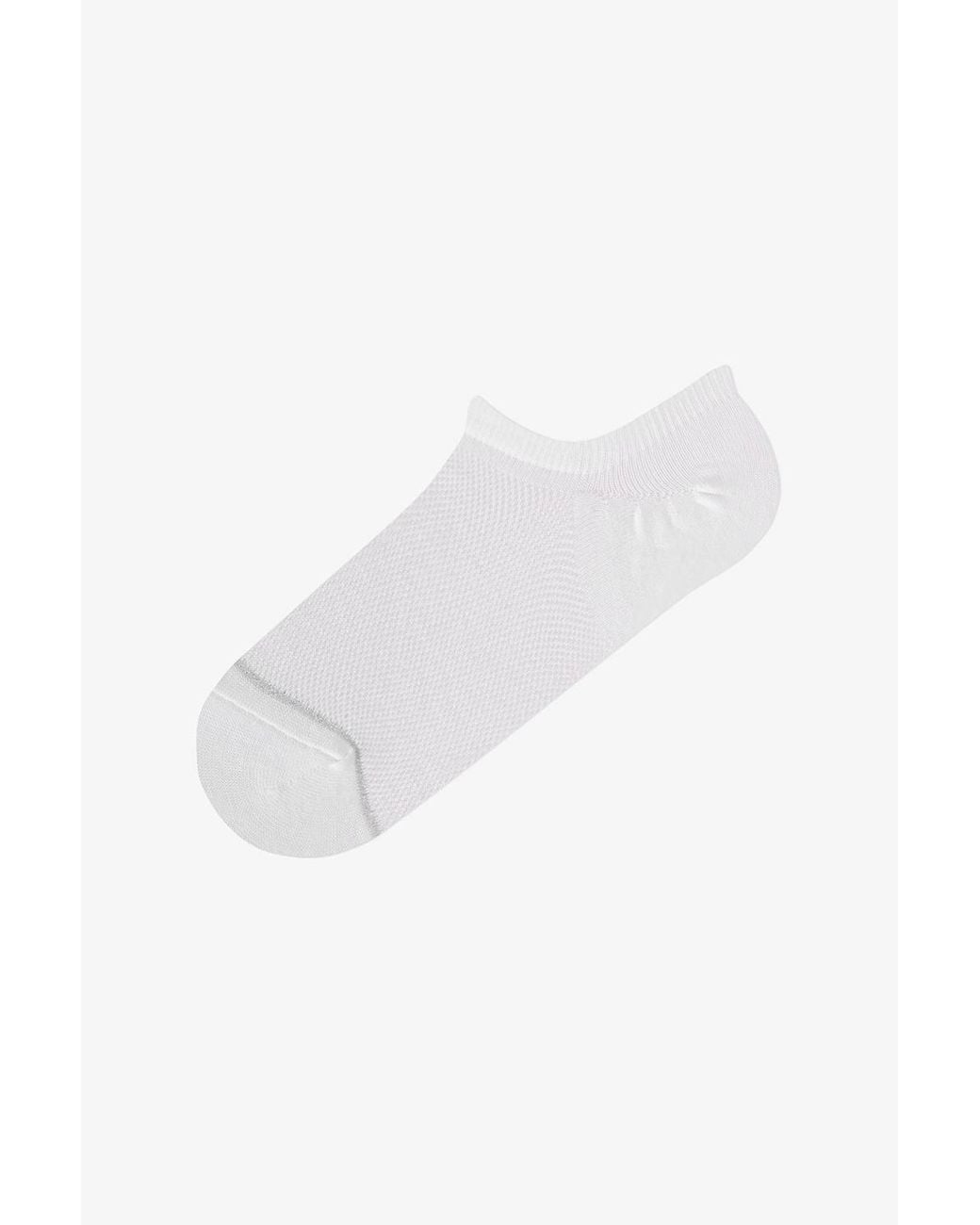 Penti White Basic Mesh Cotton Lurex Pair Sneaker Socks