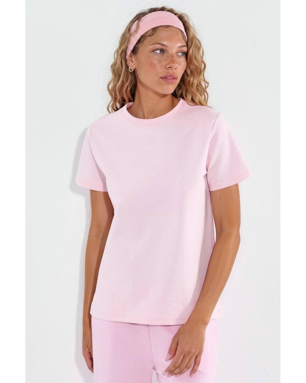 Busem White Plain Crew Neck T-Shirt