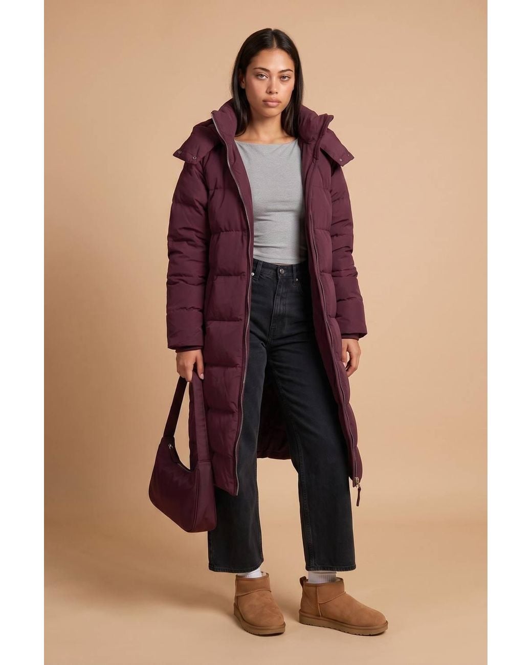 Urban Bliss Blue Seamless Mid Length Puffer