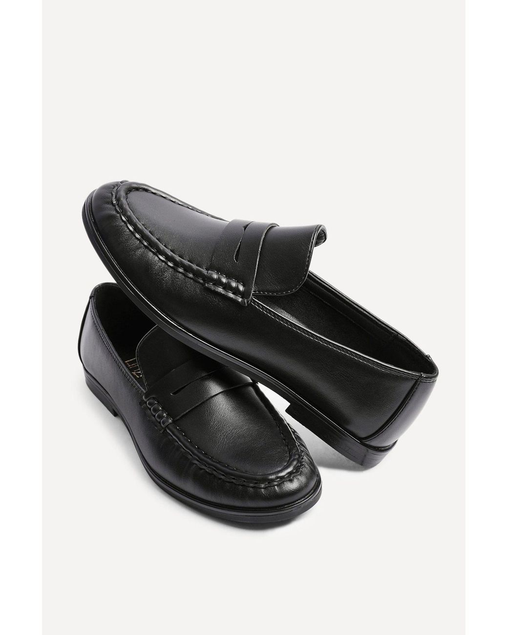 Linzi Black Belmont Faux Leather Ruched Loafer