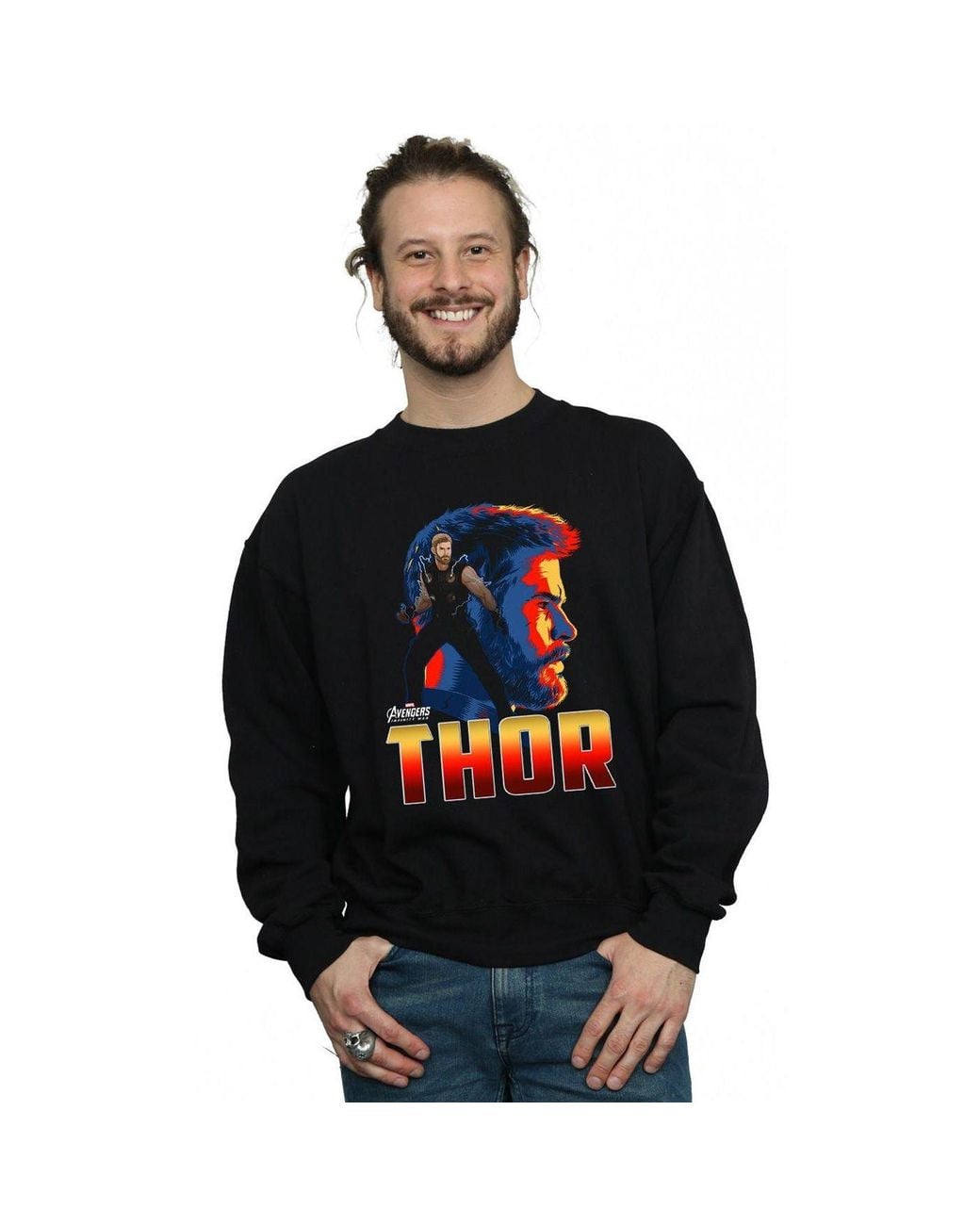 Marvel Black Avengers Infinity War Thor Character Sweatshirt for men