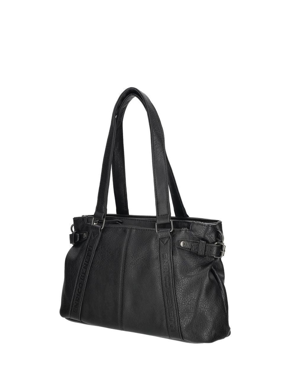 Enrico Benetti Black Emma Two Handle Faux Leather Shoulderbag
