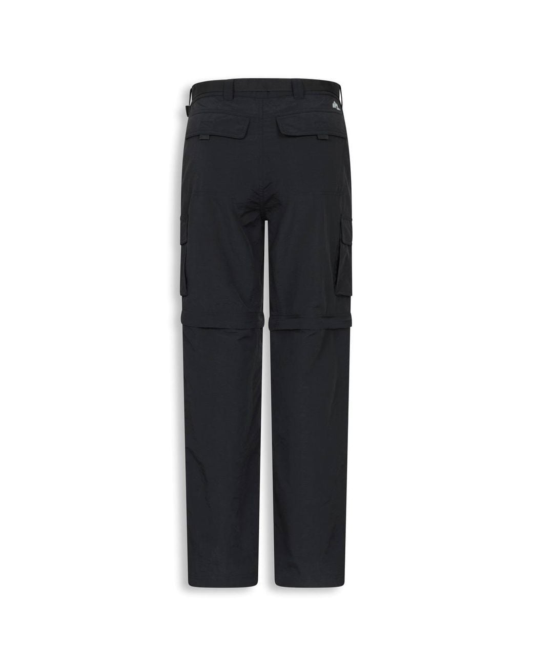 Mountain Warehouse Black 'Camp' Lightweight Short Length Convertible Zip-Off Cargo Trousers