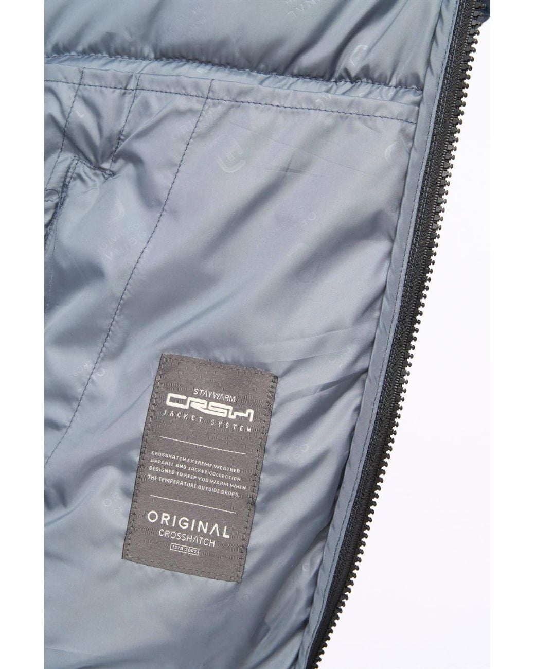 Crosshatch Blue Gattering Lightweight Hooded Quilted Puffer Jacket for men