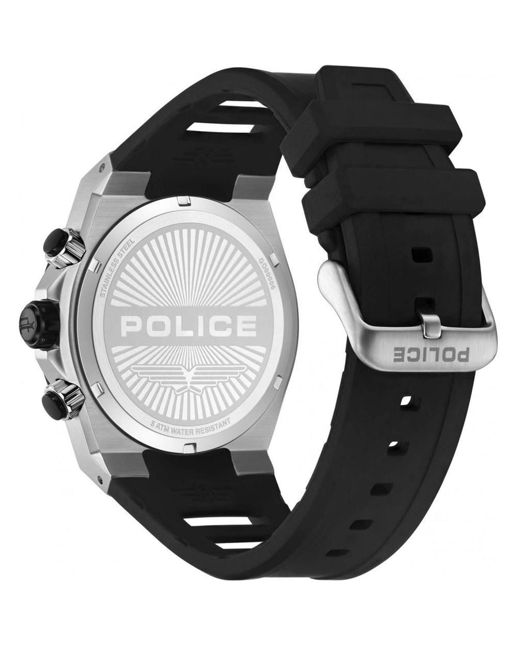 Police Black Pewgo0000601 Uros 53Mm Quartz Watch for men