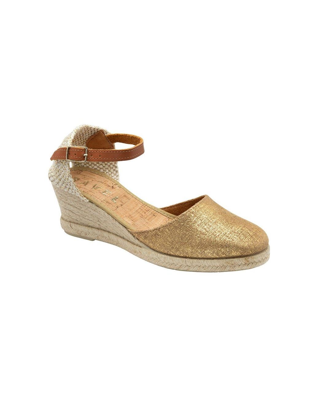 Ravel Metallic 'Vista' Leather Espadrille Sandals