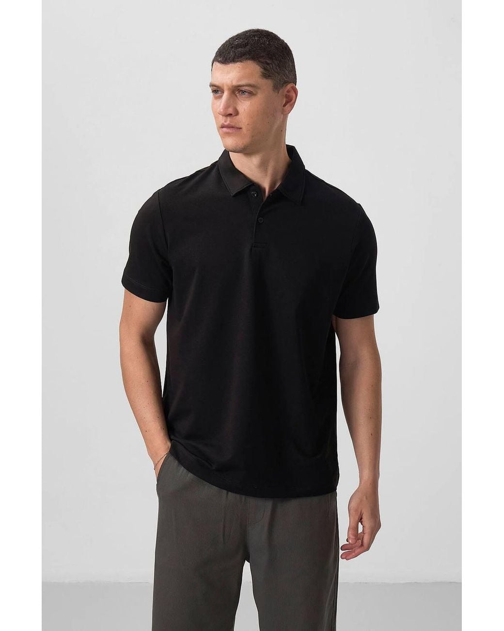 TOMMY LIFE Blue Cotton-Elastane Polo T-Shirt for men