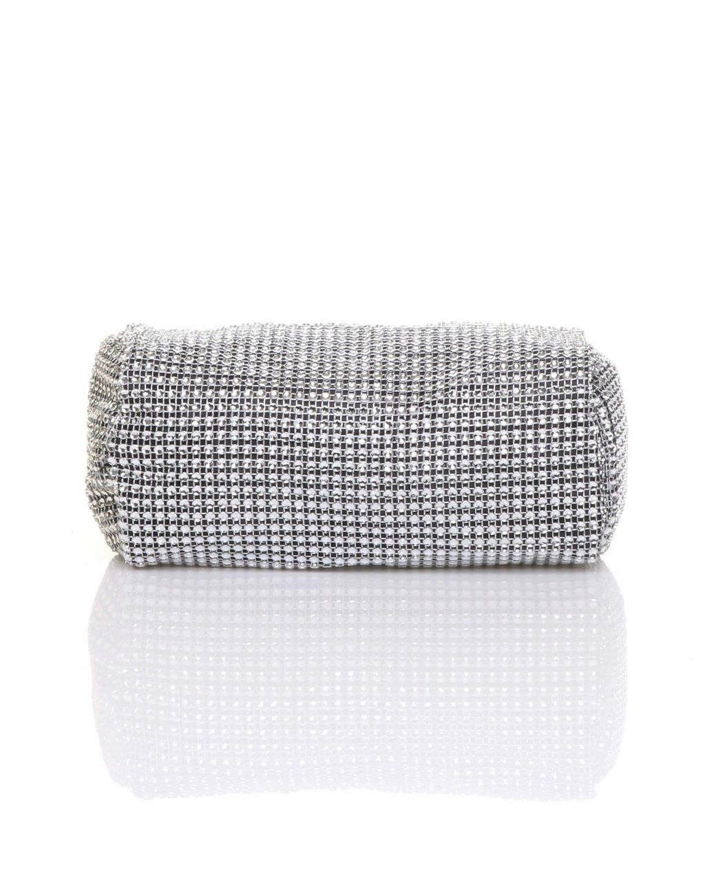 AJVANI Metallic Sparkly Baguette Barrel Clutch Bag