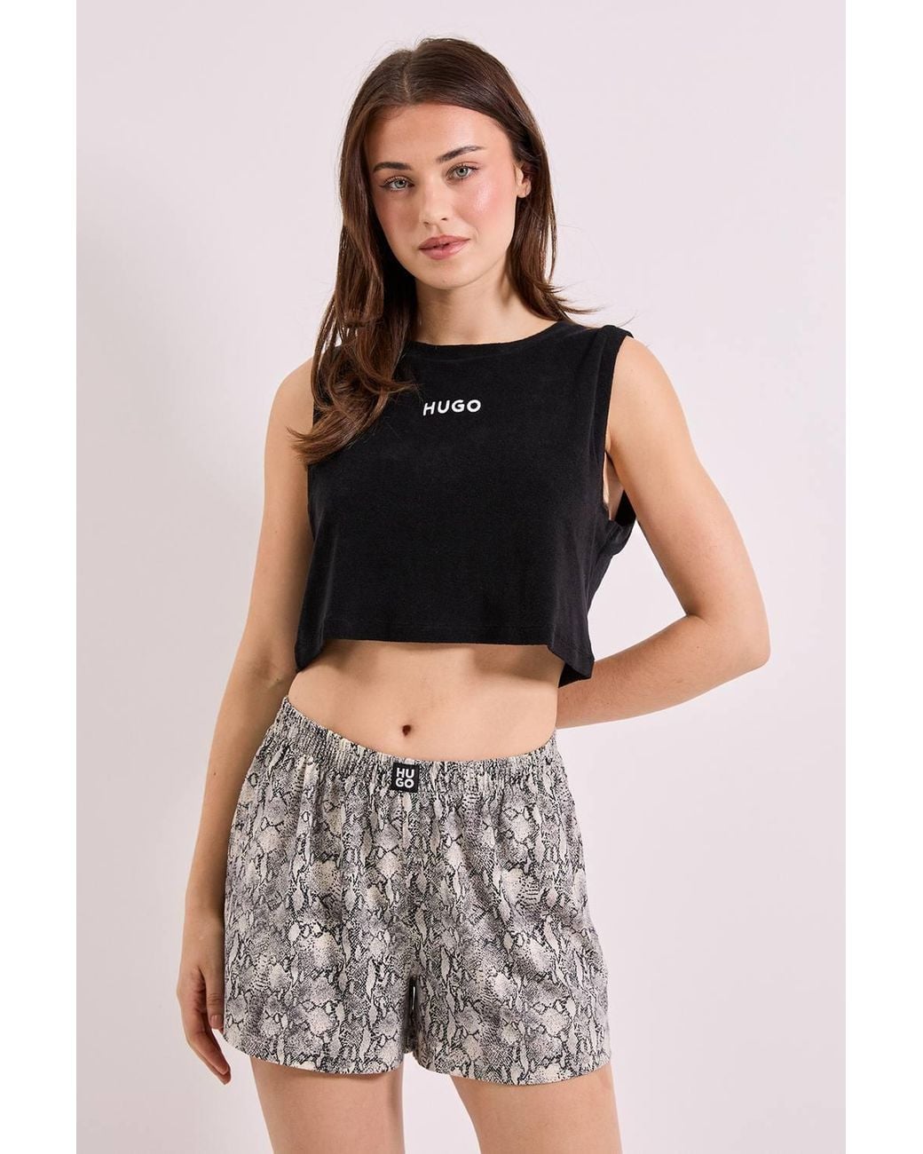 HUGO Multicolor Nika Snake Print Pyjama Short