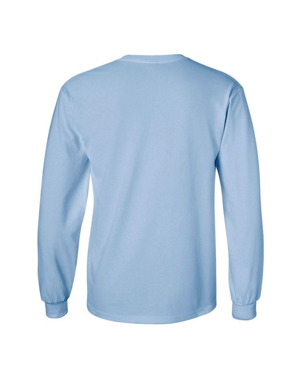 Gildan Blue Plain Crew Neck Ultra Cotton Long Sleeve T-Shirt for men