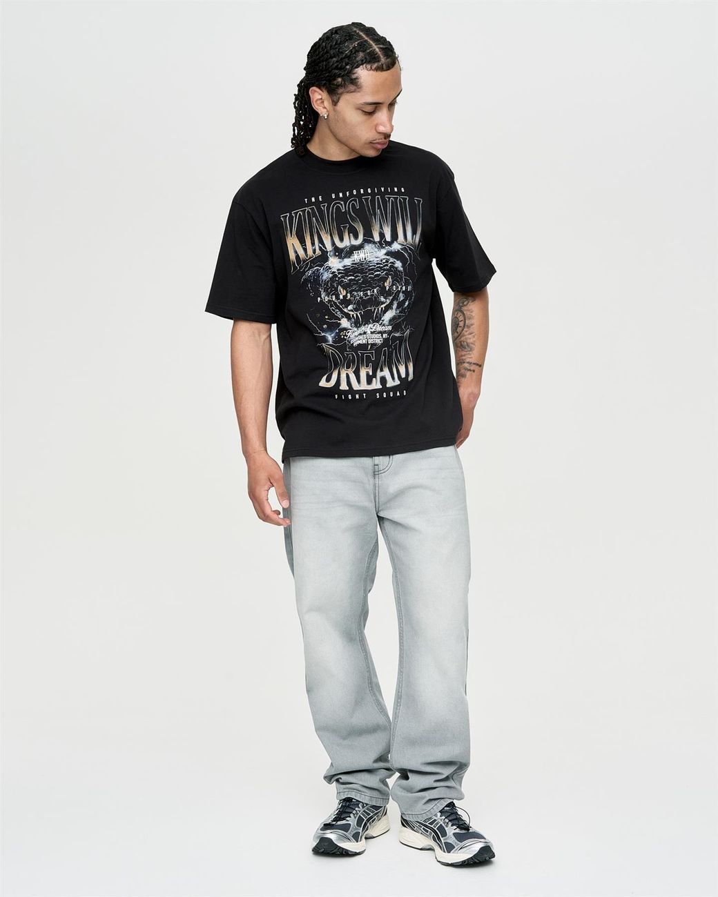 Kings Will Dream Gray Studio Snake Eyes T-Shirt L for men