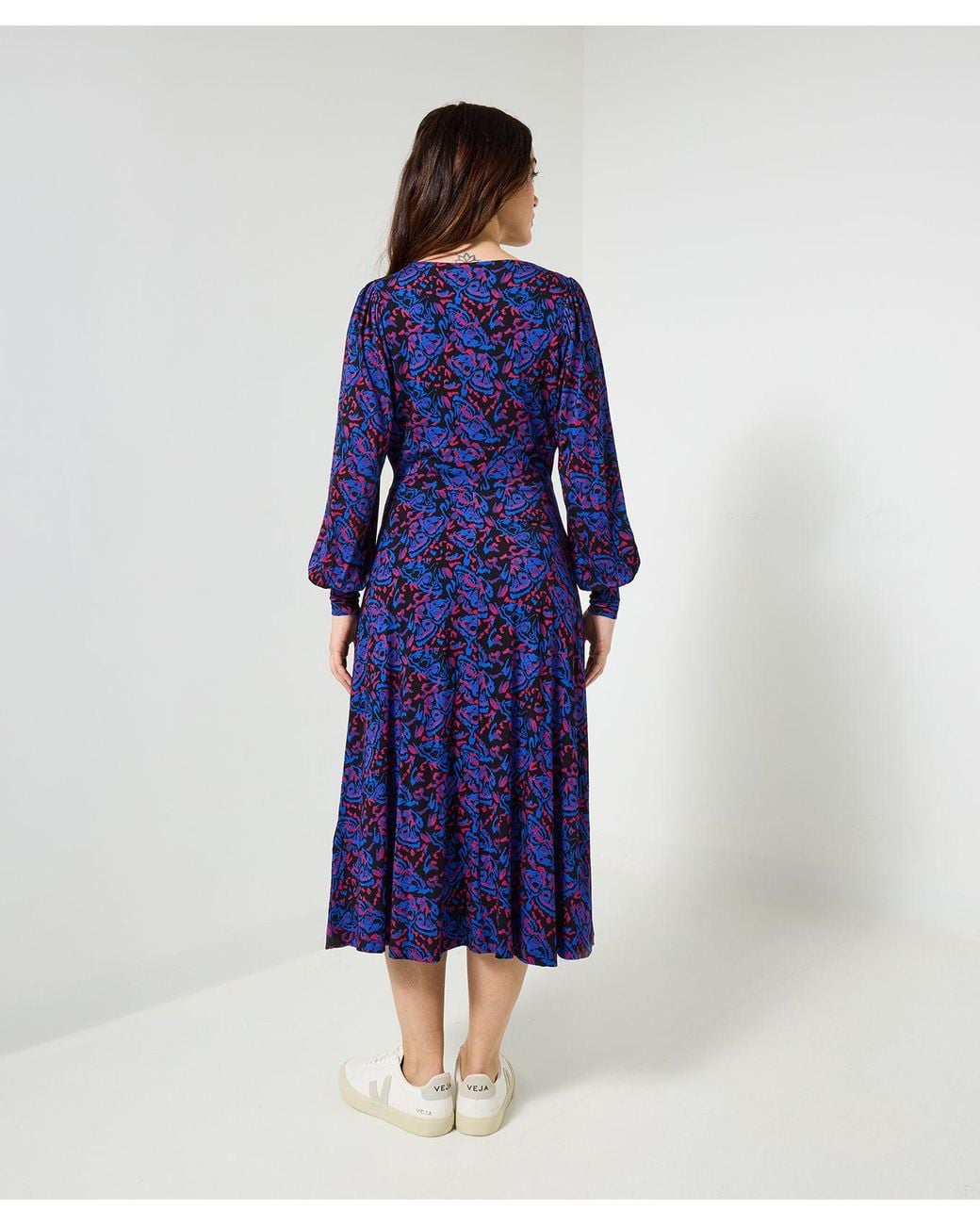 Joe Browns Blue Butterfly Print Jersey Midi Dress