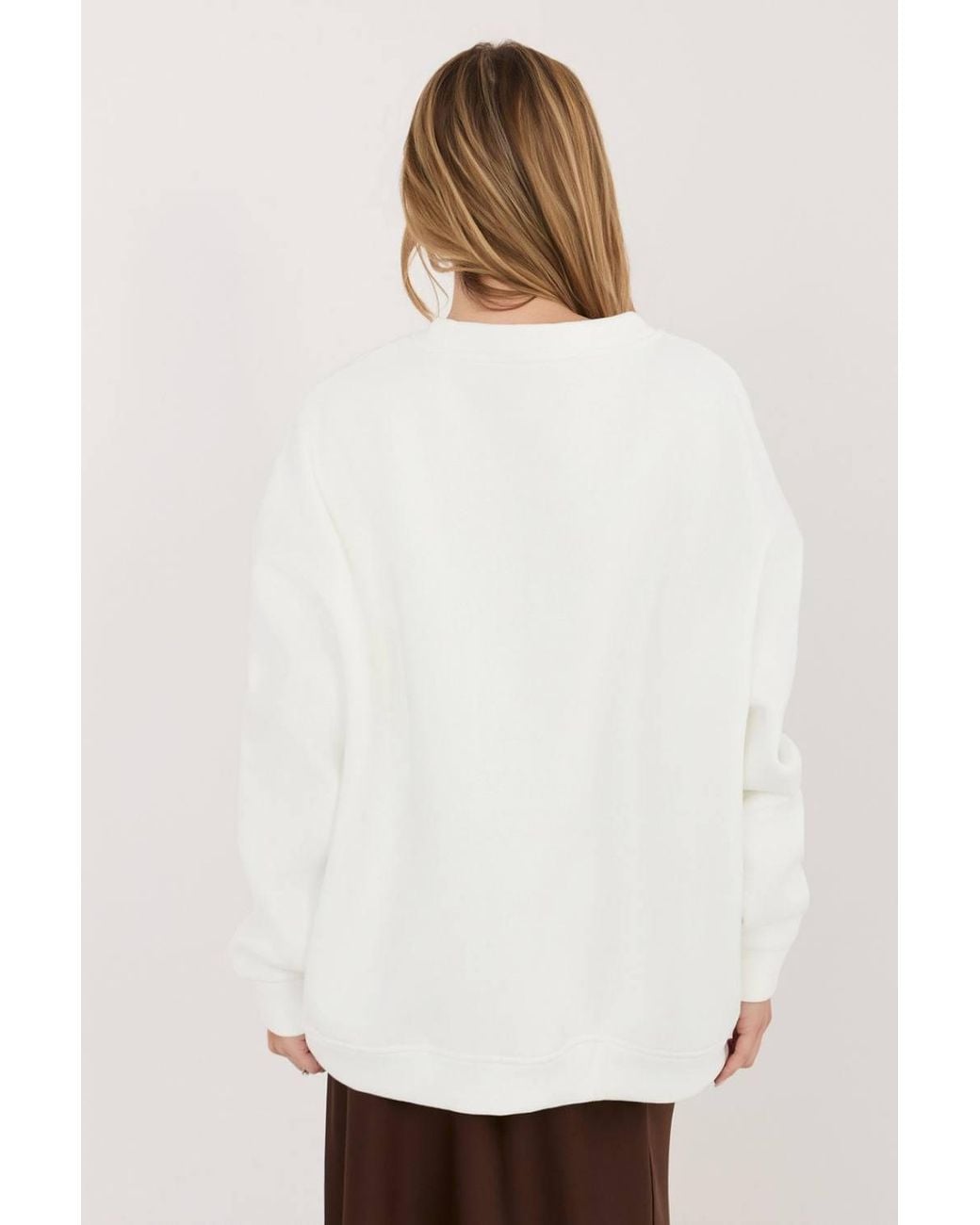 Love Lace Natural Cotton Round Neck Long Sleeve Printed Sweatshirt