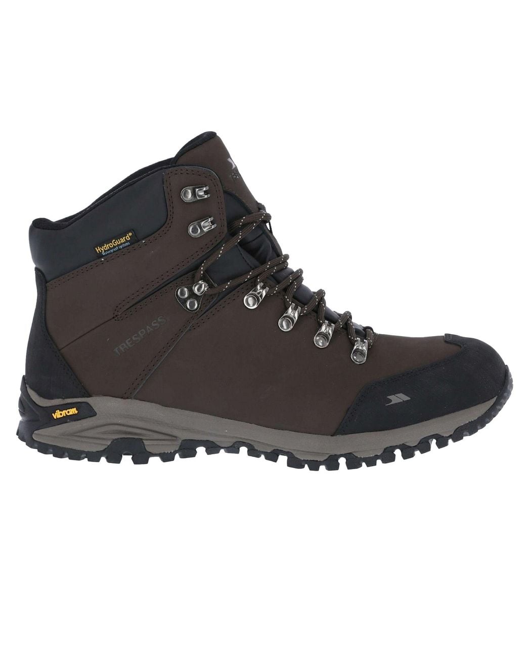 Trespass Black Gerrard Mid Cut Hiking Boots for men