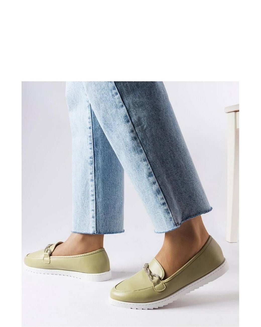 Love Lace Blue Paola Slip On Rubber Moccasins With Zircon Detail Summer