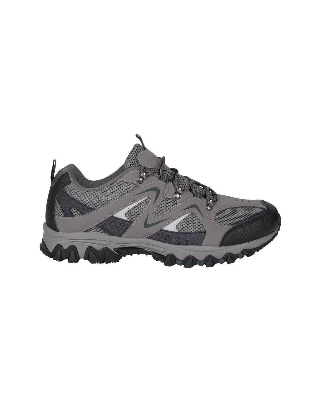 Mountain Warehouse Black Jungle Walking Shoes Lightweight Soft Running Trainers for men