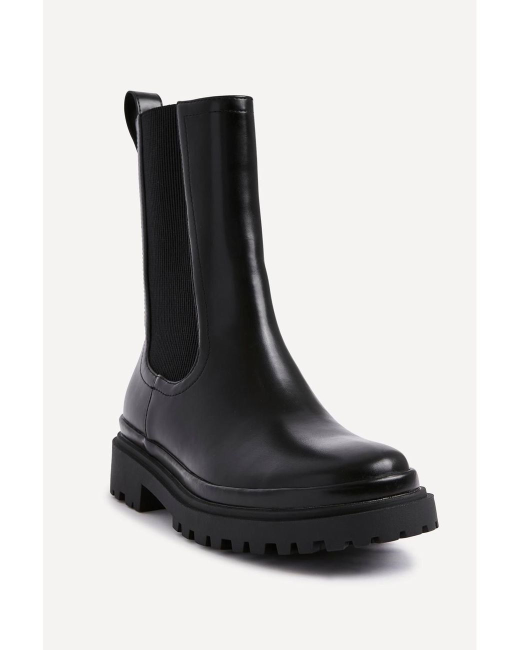 Linzi Black Command Chunky Chelsea Boots