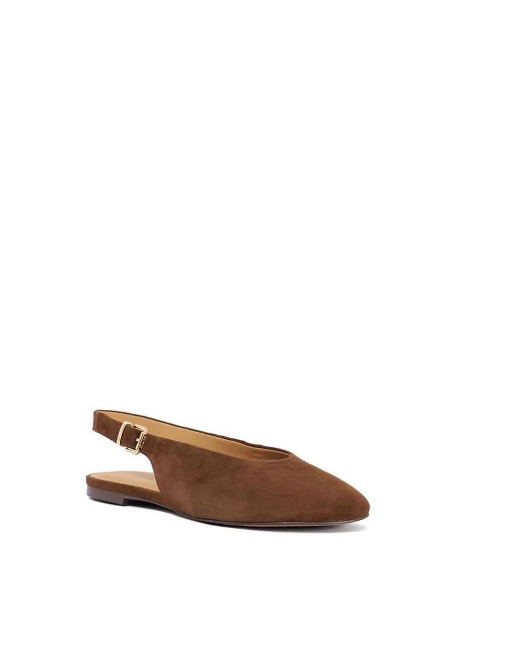 Dune Brown 'Honora' Suede Ballet Pumps