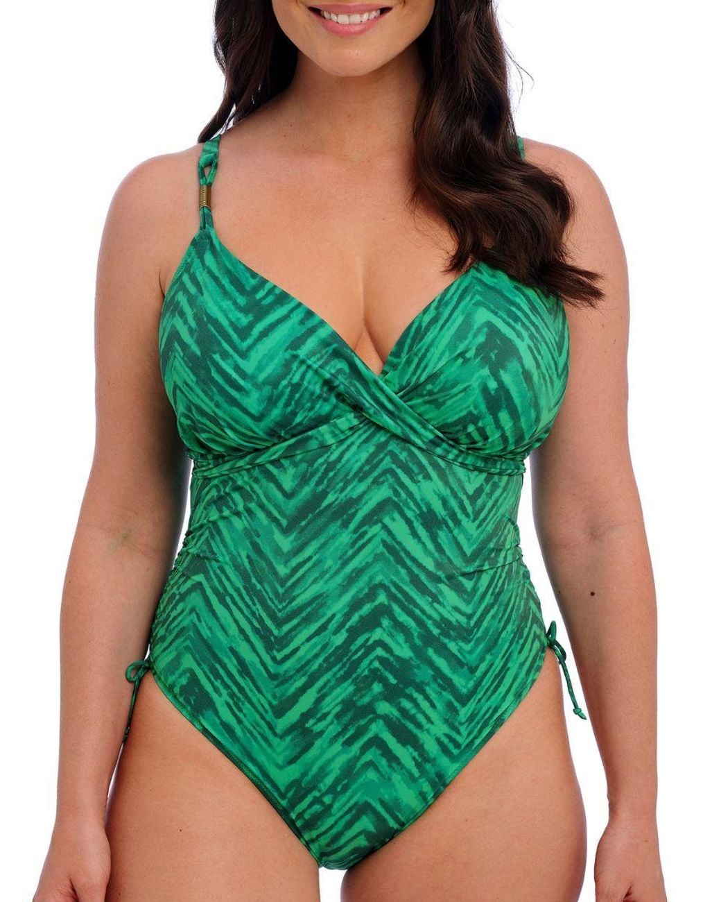 Fantasie Green Punta Mita Plunge Swimsuit