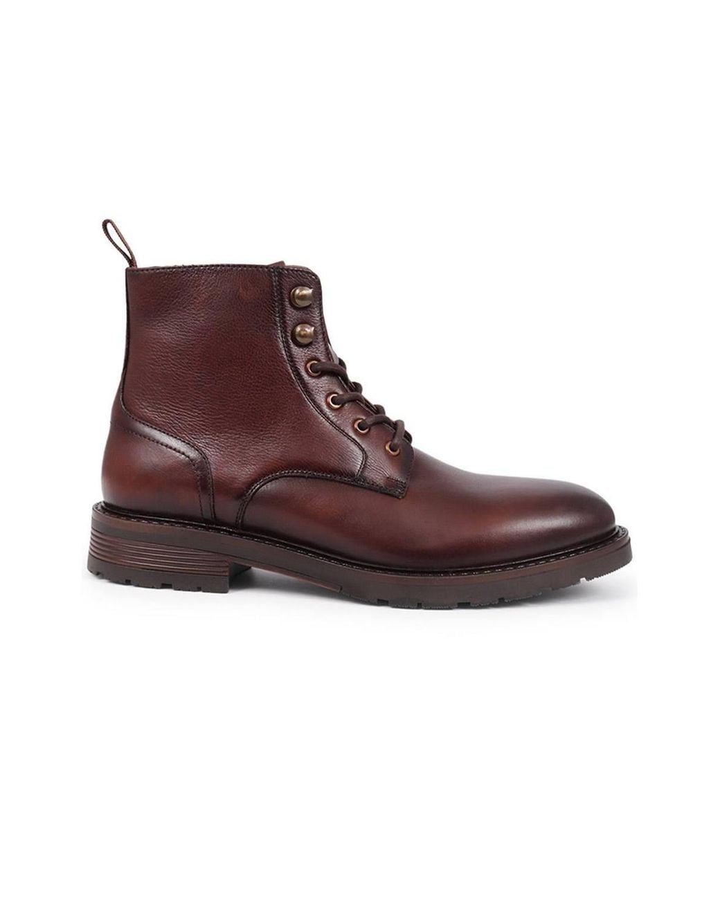 Jones Bootmaker Brown Derry Leather Lace-Up Boots for men