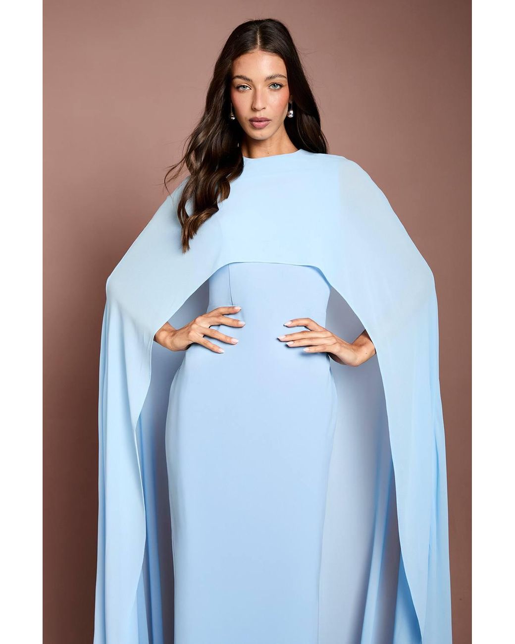 Coast Blue Cape Sleeve Maxi Dress