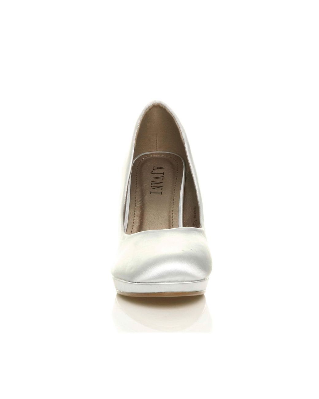 AJVANI White High Heel Wedding Bridal Court Shoes