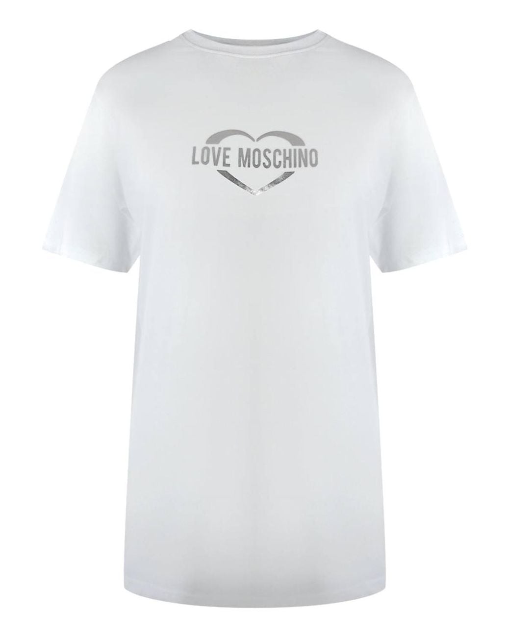 Love Moschino White Short Sleeve Round T-Shirt